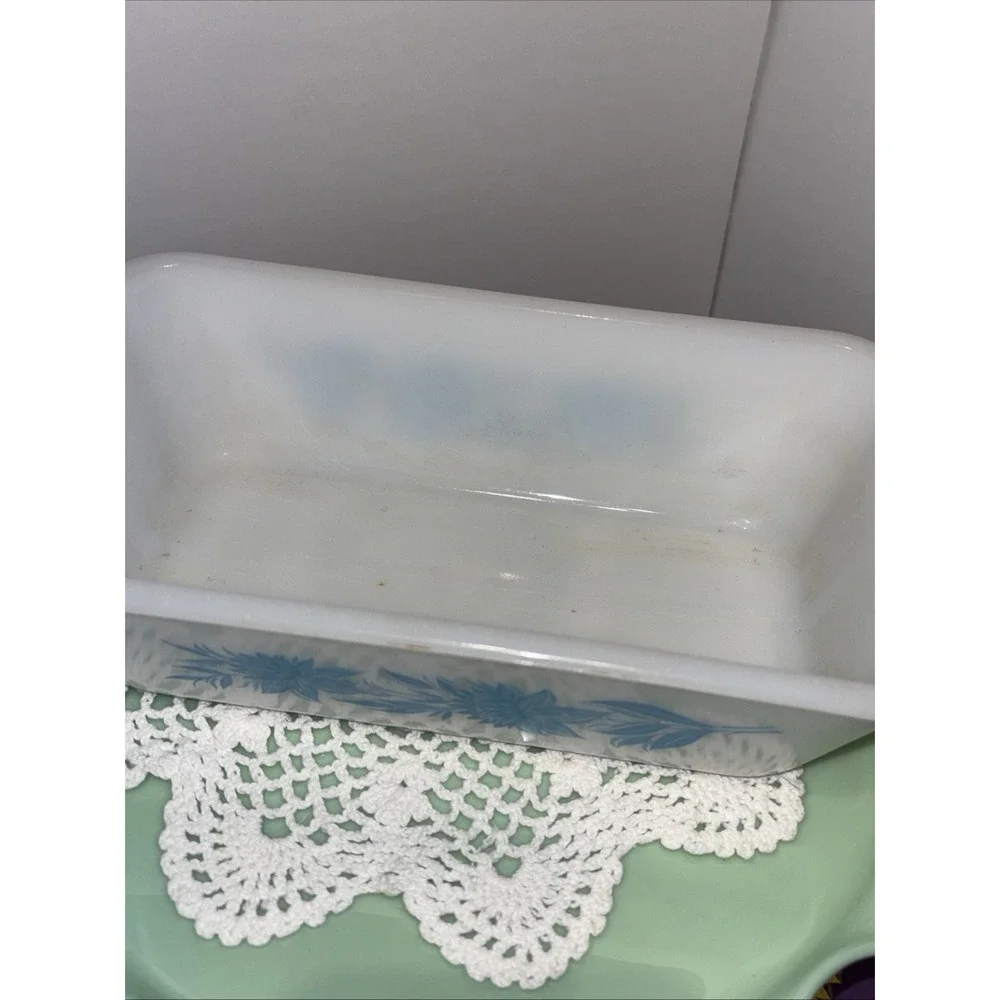 Glasbake vtg blue